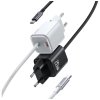 USAMS Ładowarka sieciowa JC Series CC261 20W GaN Fast Charger wbudowanykabel USB-C biały